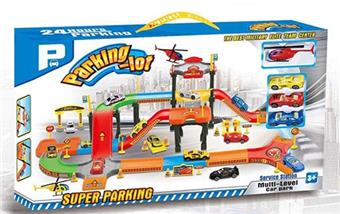 Track parking lot equipped with 1 aircraft and 3 simulation cars (taxiing)   ITEM NO.： W021042