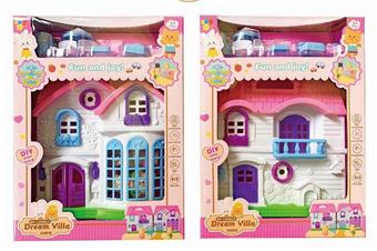 Cartoon Rabbit Bear Villa Set   ITEM NO.： W040274