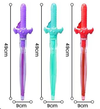 Western Sword Bubble Stick (4CM 3-color mixed)   ITEM NO.： W021786