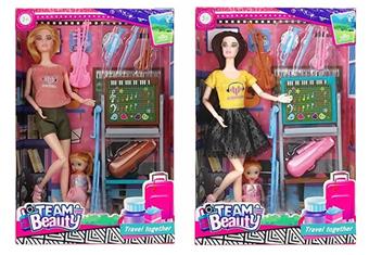 New 11.5-inch physical Barbie princess classroom popular casual set with music board for girls   ITEM NO.： W033411