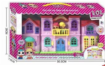 Surprise Doll Villa Toy (with 4 Dolls)   ITEM NO.： W040286