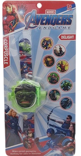 Hulk 3D Head Projection Flip Watch (Wheel 8 Projection)   ITEM NO.： W027937
