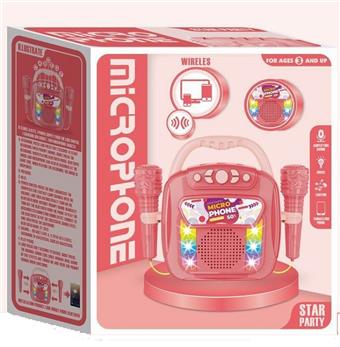 Bluetooth cartoon dual microphone speaker with lighting/recording/voice changing/mute/previous/next/pause/play/volume control (not included/plugged in)   ITEM NO.： W024260