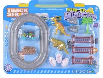 Chain mounted gear rail car with dinosaur amusement park   ITEM NO.： W036155