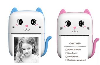 Mini label photo thermal printer mobile app Bluetooth connection black and white printing (host+charging cable+manual+1 roll of printing paper)   ITEM NO.： W029092