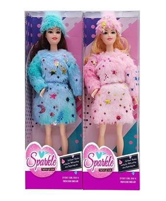 New 11.5-inch solid body fashion theme with hat, fur suit, Barbie, two mixed styles   ITEM NO.： W033117