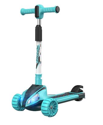 New children's scooter with silent flashing wheels, simulated BMW R6 design, cool lighting design, thicker body for stronger and safer performance, dual row wheel lights, body music, and colorful lights! Showcasing luxury and high-end.   ITEM NO.： W021705