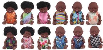 Sleep Simulation Rebirth Doll (Black Doll) (12PCS whole box price)   ITEM NO.： W018962