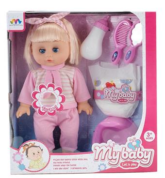 (GCC) 14 inch pee doll with 12 sound IC and accessories (hand and foot glue) (female)   ITEM NO.： W034467