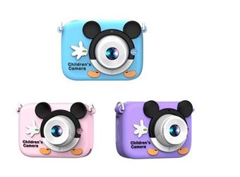 D12 Mickey high-definition single camera silicone shell children's camera simulation cartoon digital camera DSLR high-definition 2.0-inch single camera 300000 pixels (including built-in lithium battery)   ITEM NO.： W029147