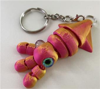 7.5CM Squid Keychain Silver Ring   ITEM NO.： W025464