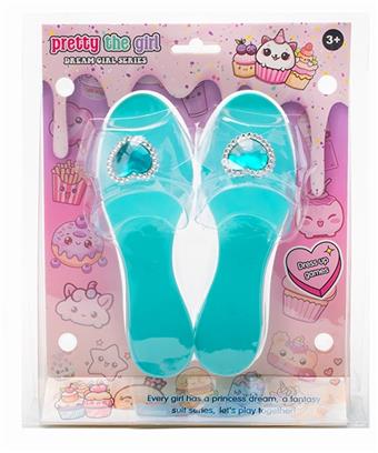 Cross border girl toy princess fairy wand magic wand electroplated crown jewelry gemstone crystal ultrasonic high heels dress up house new DIY set   ITEM NO.： W025921