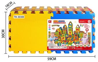 EVA plain floor mat puzzle 36pcs - (EVA puzzle EVA floor mat)   ITEM NO.： W032475