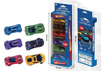 6 sets of sliding alloy cars   ITEM NO.： W026458