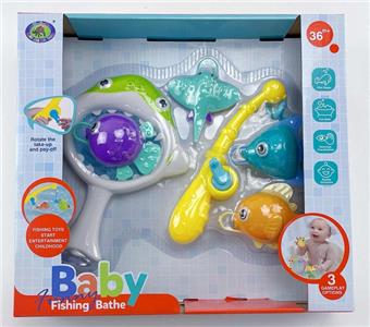 (Bathroom toy with light, cute fish series single item)   ITEM NO.： W035062