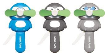 Cartoon Penguin Hand cranked Fan (24PCS per unit price)   ITEM NO.： W039147