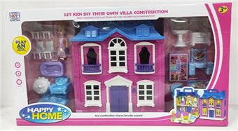 Playful Villa Set (Lighting and Music) (Comes with 2 AG13 batteries)   ITEM NO.： W023898