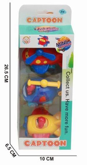 Warrior Cartoon Aircraft 3-Piece Set (CPC)   ITEM NO.： W023620