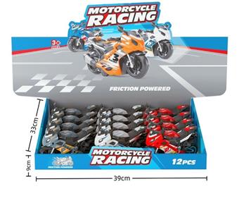 Inertial motorcycle police car (12PCS per unit price)   ITEM NO.： W022446