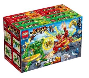 Ninja 8-in-2 Swift Mech vs Flame Dragon (16PCS)   ITEM NO.： W031745