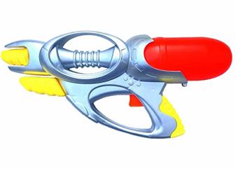 Spray painted silver inflatable water gun (gun head can rotate)   ITEM NO.： W026575