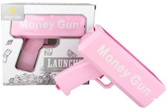 Pink MONEYGUN money gun+100 banknotes   ITEM NO.： W023388