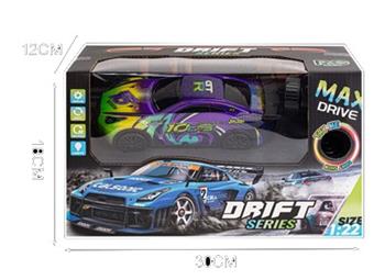 2.4G remote control car 1:22 PVC transparent car shell four-wheel drive drift with lights   ITEM NO.： W033941