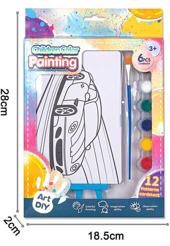 Watercolor painted card (car series)   ITEM NO.： W034841