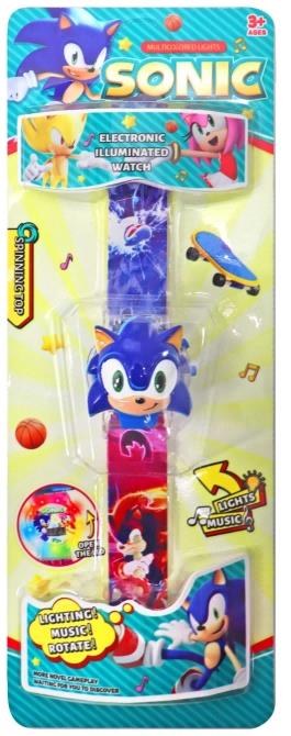 Sonic 3D Head Light Music Flip Watch   ITEM NO.： W027906