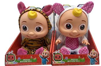14 inch vinyl cocomelon super baby with theme music 4 different theme music and Christmas music bunny COCO tiger pattern COCO mixed mix   ITEM NO.： W033696