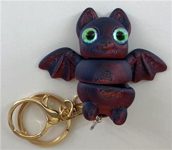 7CM Bat Keychain Gold Ring   ITEM NO.： W025085