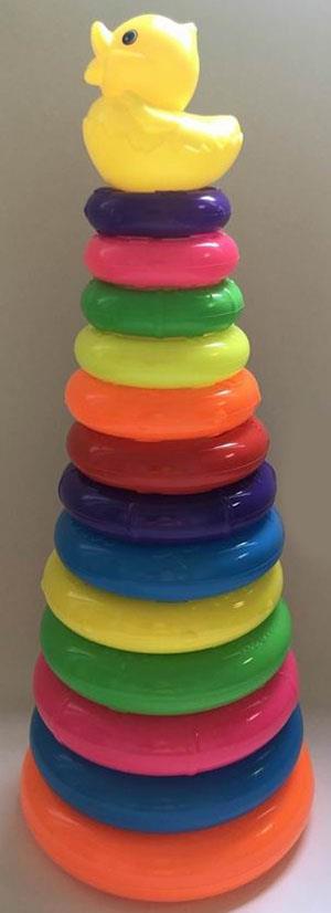 13 layer parent-child puzzle rainbow hoop - Little Yellow Duck   ITEM NO.： W019151