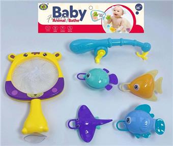 (Bathroom Bear Net Fishing with Light Little Cute Fish Series Single)   ITEM NO.： W035157