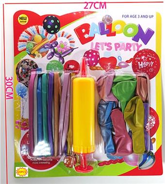 20 balloons mixed+1 pump   ITEM NO.： W027668