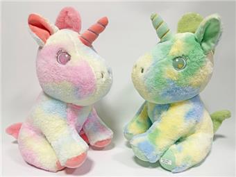 50cm seated camouflage unicorn plush toy   ITEM NO.： W021760