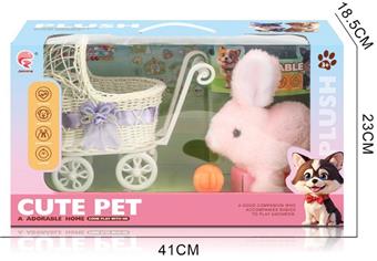Window Box Cute Rabbit Weaving Basket Small Cart   ITEM NO.： W036451