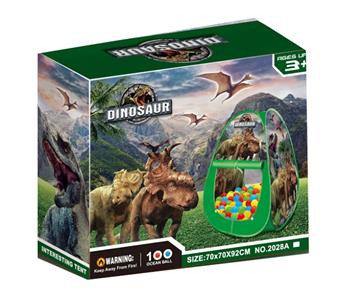 Simulated Dinosaur Pyramid Toy Tent with 100 Balls (GCC)   ITEM NO.： W040201