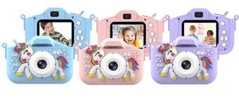X10S Unicorn HD Dual Camera Silicone Shell Children's Camera Simulation Cartoon Digital Camera DSLR HD IPS Screen 2.0-inch Dual Camera 300000 Pixel (including built-in lithium battery)   ITEM NO.： W029195