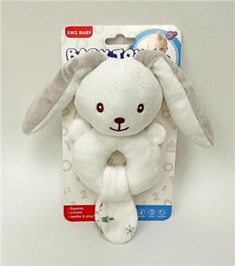 BB calls rabbit baby pacifies plush hand cranked ring   ITEM NO.： W023516