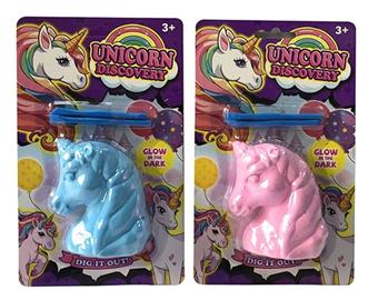 Two color mixed mining luminous unicorn   ITEM NO.： W034312