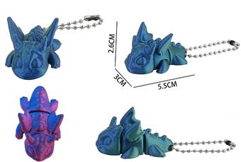3D Little Flying Dragon Keychain (2-color mixed)   ITEM NO.： W030379