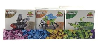Puzzle building blocks, assembled animal toys, compatible with small and medium-sized particles, holiday gifts, promotional items, food candy gifts, twisted egg toys, insect series   ITEM NO.： W029049