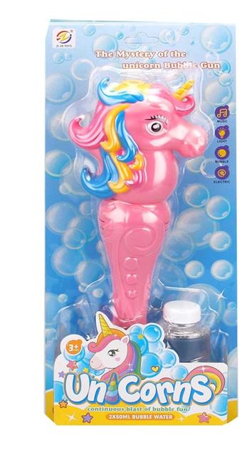 Electric Light Music Unicorn Bubble Machine Electric Bubble Stick   ITEM NO.： W034433