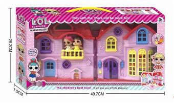Surprise Doll Villa Toy (with 4 Dolls)   ITEM NO.： W040264