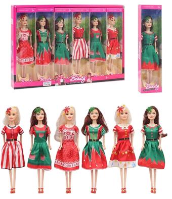 11.5 inch solid body fashionable girl with shoes, six mixed styles, 6PC mixed style   ITEM NO.： W033782