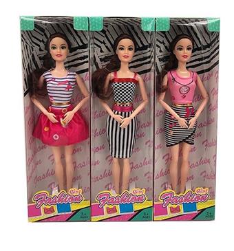New 11.5-inch solid body fashion short skirt Barbie 3 mixed styles   ITEM NO.： W033103