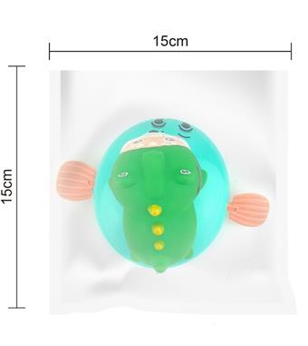 Bathing, playing in the water, hanging on the chain, Q-version dinosaur riding flying fish   ITEM NO.： W035905