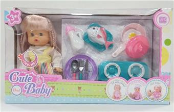(GCC) New 14 inch female sitting doll+IC   ITEM NO.： W039124