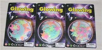 Three types of luminous colored stars and moon   ITEM NO.： W034588