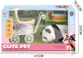 Window Box Cute Panda Weaving Basket Small Cart   ITEM NO.： W036454